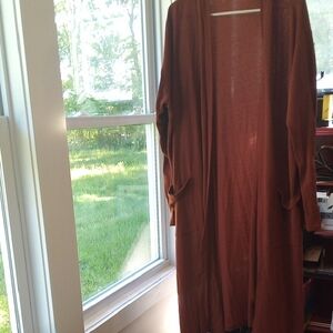 Amaryllis Terracotta Open Cardigan